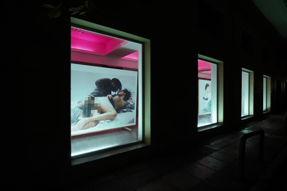 Heji Shin, Fashion Ad Campaign Eckhaus Latta, 2017, 6th Athens Biennale 2018 ANTI, photo by Nysos Vasilopoulos